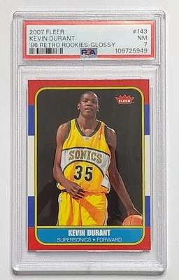 Fleer '86 Retro Rookies #143 2007 Kevin Durant novato RC PSA 7 Foto 1 de 2