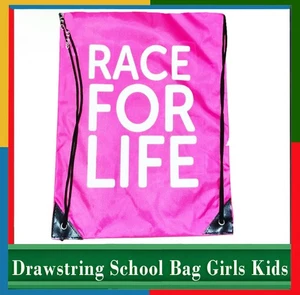 Kordelzug Schultasche Mädchen Kinder Erwachsene Fitnessstudio PE Kit Sack Tanz Gewinn für wohltätige Zwecke. - Bild 1 von 4