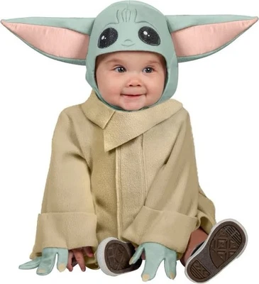 RARO Disney Star Wars Bebé Yoda Grogu Halloween Disfraz Una Pieza 6 12 Meses Foto 1 de 2