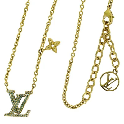 Louis Vuitton LV Iconic M00596 Rhinestone Gold Plated Necklace - Image 1 of 4
