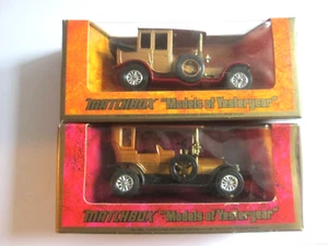 Matchbox Models Of Yesteryear 1912 Rolls Royce,1907 Peugeot Collectables - Picture 1 of 5