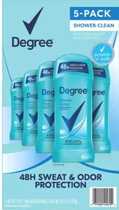 DEGREE Men 'Shower Clean' 48 Hour Antiperspirant Deodorant 5er Pack 370 g USA - Bild 1 von 1