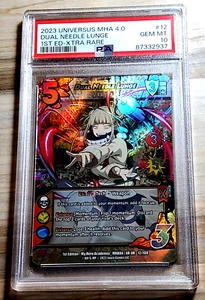 Universus My Hero Academia League Villains DUAL NEEDLE LUNGE Foil 1st Ed. PSA 10 - Picture 1 of 2