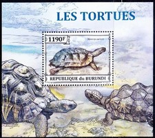 Spiny Turtles, Reptiles, Marine Burundi 2013 MNH Sheet
