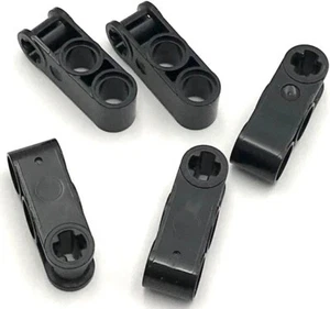 Lego 5 Nuevo Negro Técnico Eje Pin Conectores Perpendiculares 3L 2 Pin Agujeros Piezas - Imagen 1 de 1
