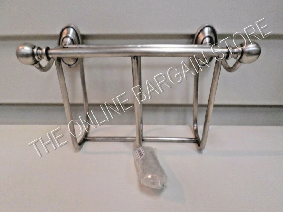 Porta revistas Pottery Barn baño Bennett envejecido vintage peltre Foto 1 de 4