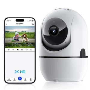 2MP Indoor Security Camera Wireless Pan/Tilt Camera Night Vision Bluetooth WiFi - Picture 1 of 7