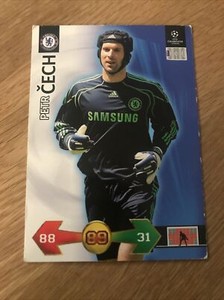 Petr Cech Chelsea FC UCL 2009-10 Panini Super Strikes Football Card