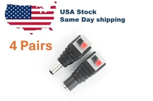 DC Power Plug Male Female Connector 5.5x2.1mm Jack Adapter For CCTV Camera Strip - Picture 1 of 5