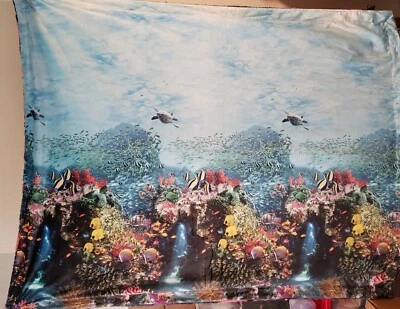 NOVO 60x72 Sea Life Panel On Daybreak Sorbet Minky Cobertor  - Imagem 1 de 2