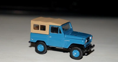 Greenlight 1/64 1968 Nissan Patrol azul diecast réplica modelo diorama coche Foto 1 de 3