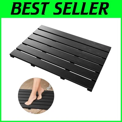 Alfombra de bambú resistente a las manchas - Elegante alfombra de baño antideslizante para uso en interiores y exteriores Foto 1 de 4