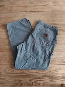 Carhartt Carpenter Hose Herren Gr. 39x29 Distressed Grau Relaxed Fit Straight Leg - Bild 1 von 9