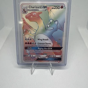 2017 Golden Rainbow Rare Charizard Gx 150/147 - RARE CARD- NEAR MINT - Picture 1 of 11