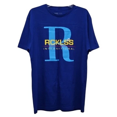 Camiseta Young & Reckless International Manga Corta Gráfica Talla Grande Nueva Azul Foto 1 de 4