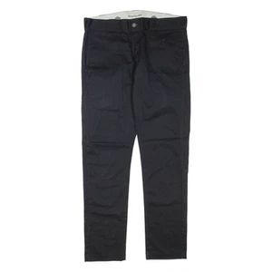 DICKIES Mens Trousers Black Slim Straight W34 L32 - Picture 1 of 6