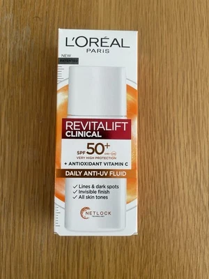 L'OREAL Paris Revitalift Clinical SPF50+ Daily ANTI-UV Fluid 50ml BNIB
