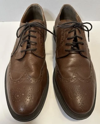 Zapatos de vestir Stafford de cuero Oxford con punta de ala para hombre, 13 M, marrón Foto 1 de 4