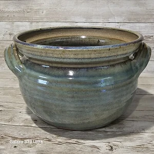 Nedza Artist Signed Glazed Studio Pottery Handled Bowl Pot USA - Picture 1 of 7