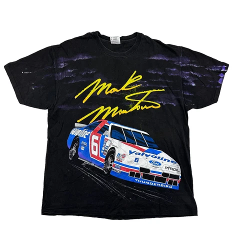Vintage Mark Martin 1994 AOP Valvoline Raging Thunder Nascar Shirt Size XL Cover
