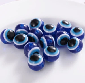 6mm 8mm 10mm 12mm Resin colorful round eye spacer loose beads Jewelry Making - Picture 1 of 29