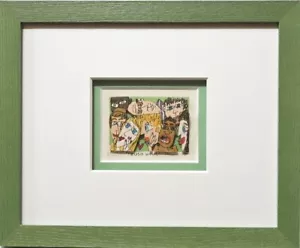 James Rizzi Eile Stunde 1990 Handsigniert Vintage 3-D Serigrafie Gerahmt Pop Art - Bild 1 von 3