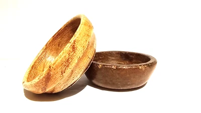 Cuencos de especias de piedra tallada a mano India siglo XIX Foto 1 de 4