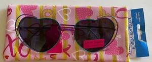 Betsey Johnson Sunglasses IRIDESCENCE DOUBLE OPEN HEART 100% UV/Tint with Case - Picture 1 of 6