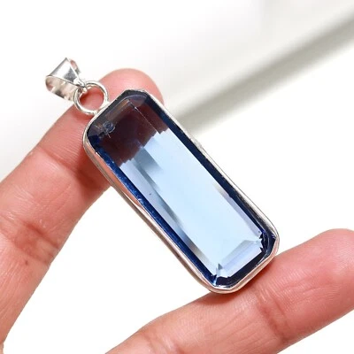 Delicate Tanzanite Pendant Gemstone 925 Sterling Silver Jewelry Gift For Pendant - Image 1 of 4