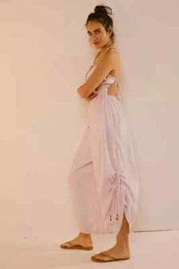 FREE PEOPLE Whatever You Want Jumpsuit In Light Lilac - size SMALL - NEW - $108 - Picture 1 of 8