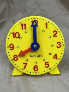 DHCHAPU Reloj de Aprendizaje Práctica Tiempo Enseñar Analógico Manos Móviles Educación en el Hogar - Imagen 1 de 6