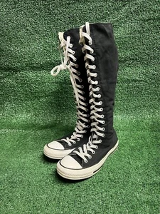 CONVERSE CHUCK TAYLOR Knee High Shoes Women's SIZE 7 Black Lace Up 1V708 - Picture 1 of 15