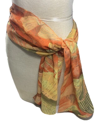 Scarf / Wrap 15” X 62” Orange / Yellow — 第 1/3 张图片