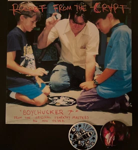 ROCKET FROM THE CRYPT 'Boychucker 7" Hot Snakes Murder City Devils pog man - Picture 1 of 1