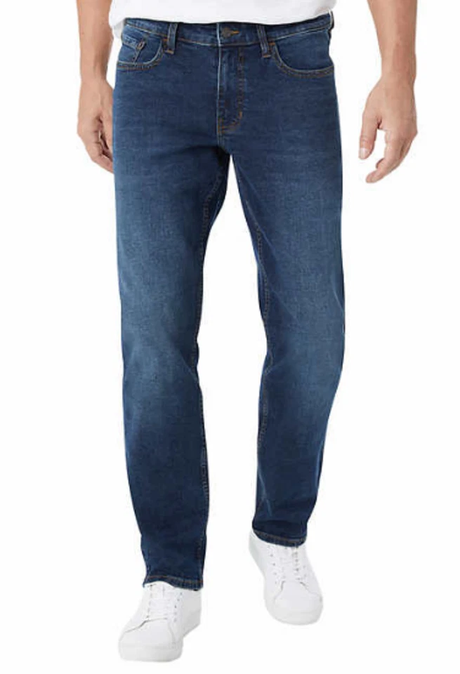 全新 IZOD 男式舒适弹力牛仔裤 直筒合身 优质礼物 全新带标签 — 第 1/1 张图片