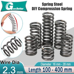 Compression Spring 16-28mm Diameter & 100-400mm Length Pressure Big 2.3mm Wire - Picture 1 of 22