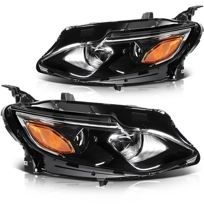 Pair Headlights Assembly Black Fits 2019-2021 Chevrolet Malibu Left Right Foto 1 de 4