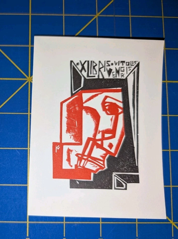  Ex libris By Vincas Kisarauskas (Artist) bookplates one signed Foto 1 de 1