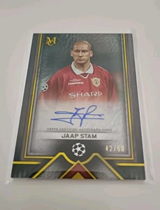 2023-24 Topps Museum Collection Jaap Stam Archival Autograph Gold #42/50 Man Utd - Picture 1 of 2