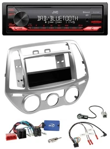 JVC DAB Lenkrad Bluetooth USB Autoradio für Hyundai i20 2012-2014 silber man. Kl - Bild 1 von 10