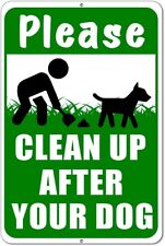 Please Clean Up After Your Dog Sign, No Dog Poop Signs, Curb Your Dog Sign, 8x12