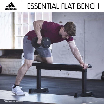 Adidas Essential Flat Exercise Weight Bench Press Home Gym Workout Training - image 1 of 4