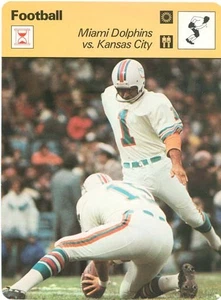 GARO YEPREMIAN 1977 Sportscaster card #13-21 MIAMI DOLPHINS v KANSAS CITY CHIEFS - Picture 1 of 2