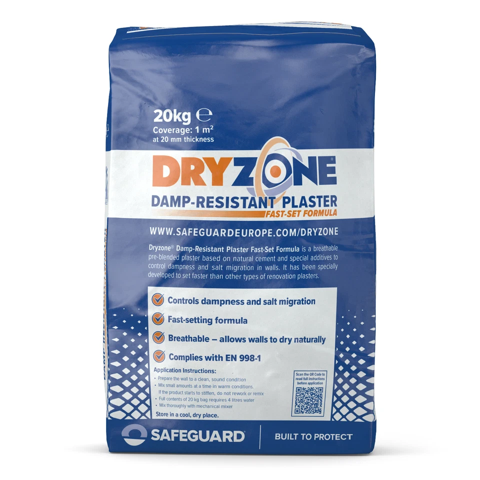 Dryzone Damp Resistant Plaster Wall Fast-Set Formula
