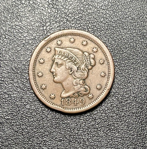 1849 Braided Hair Large Cent Cover