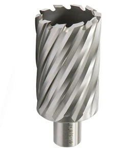 HSS Annular Cutter 1-5/8 In.x 2 In. with 3/4 In.Weldon Shank Metal Hole Cutting - Picture 1 of 8