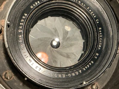 AERO-EKTAR 178mm f2.5 5x5 FOLMER GRAFLEX MILITARY LENS FROM K-21 KODAK CAMERA - Image 1 of 4