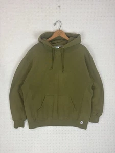 Sudadera con capucha en blanco Russell Athletic vintage verde oliva talla L años 2000 - Imagen 1 de 7