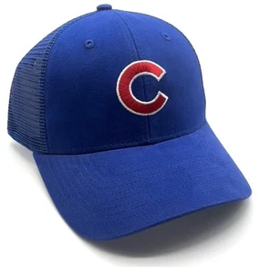CHICAGO CUBS HAT MVP BLUE MESH TRUCKER MLB BASEBALL TEAM LOGO NEW CAP - Picture 1 of 3