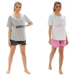 Ladies Maternity Shortie Pyjamas PJs - Picture 1 of 5